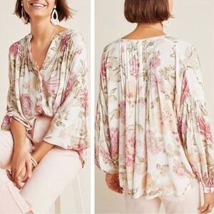 Frye x Anthropologie 155 year anniversary Elden Floral blouse.  Size Small